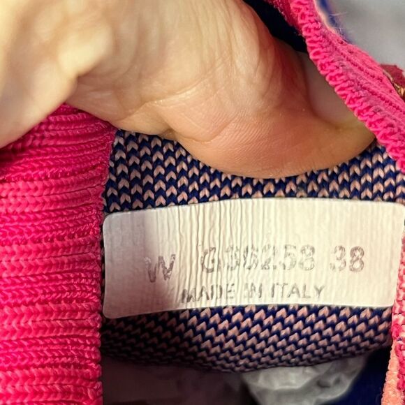 Chanel Multicolor Patent Low Top CC Trainers Pink Blue 38 IT - Picture 9 of 12